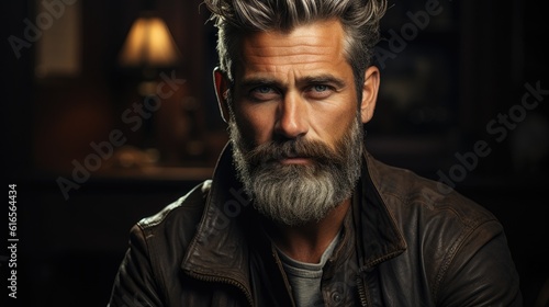 a man with a beard and mustache