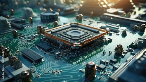 a close up of a circuit board