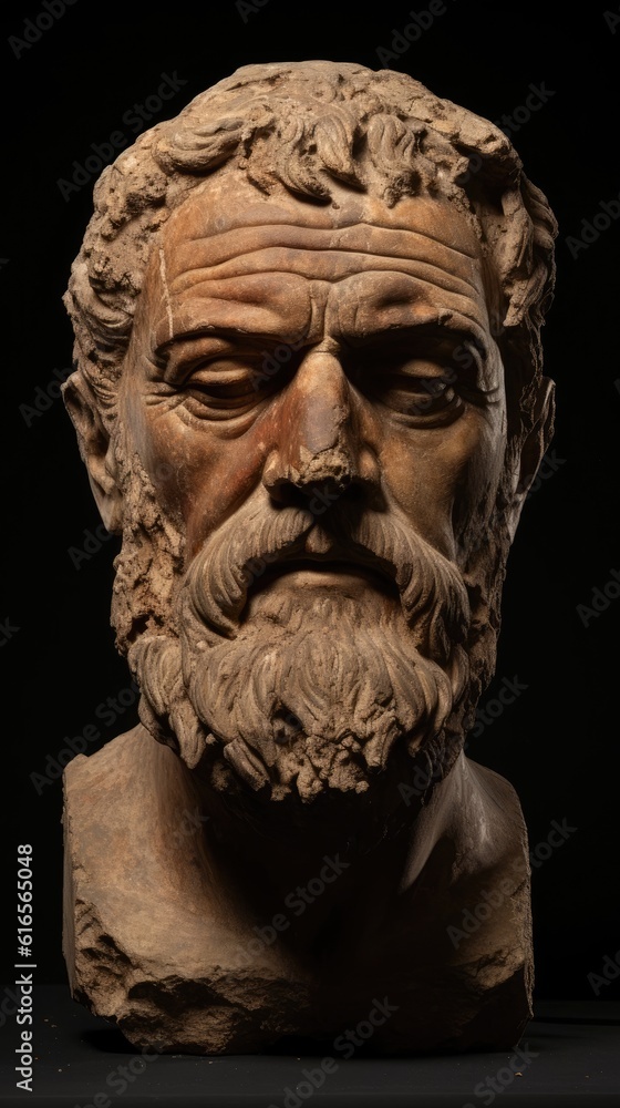 a statue of a man with a beard a statue of a man with a beard