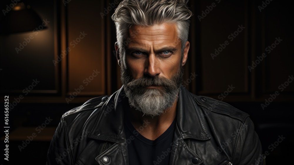 Fototapeta premium a man with a beard and mustache