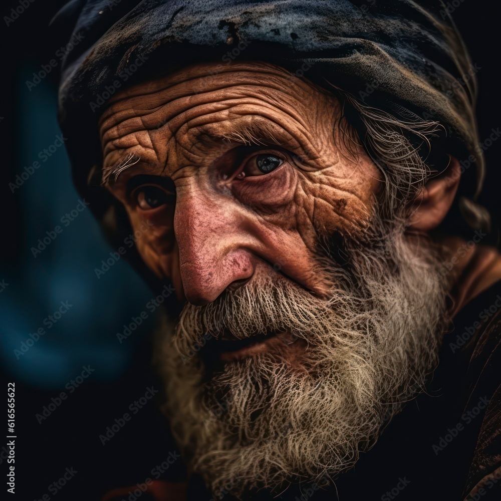old and tired man close up old and tired man close up
