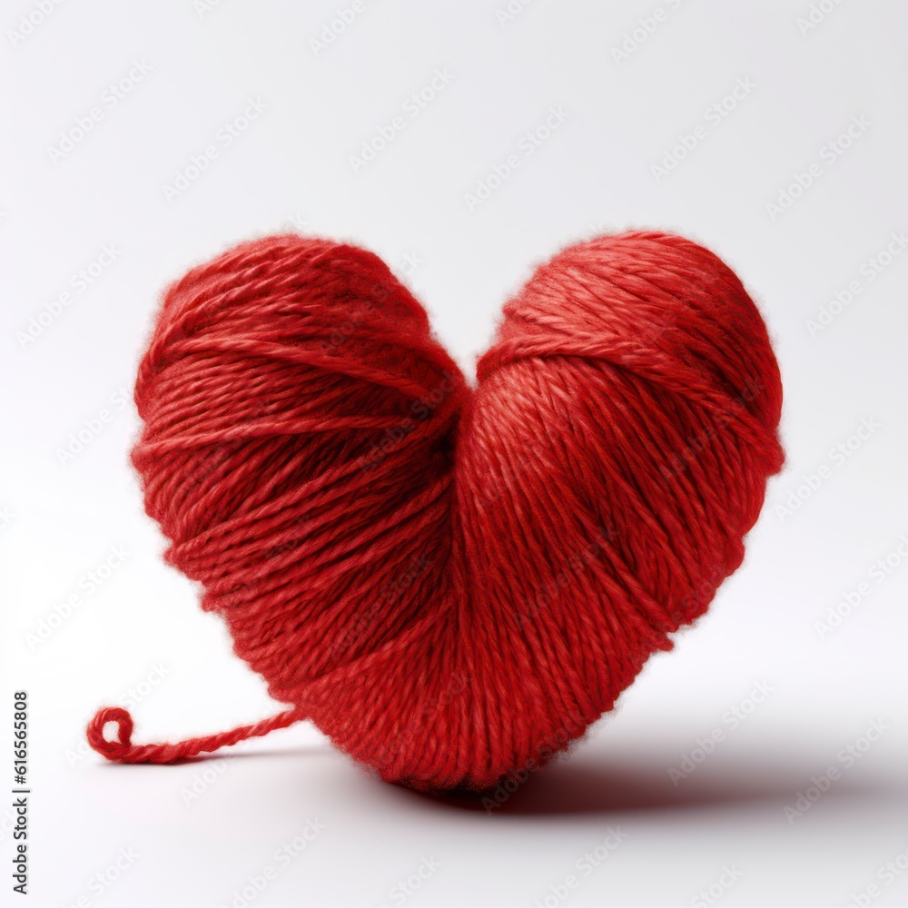 Love on white background.Red thread. Stock Photo | Adobe Stock