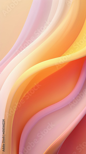 Abstract technological virtual background with gradient curves, abstract pink, yellow