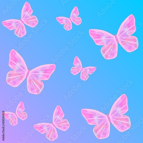 background with butterflies © taiyouabca