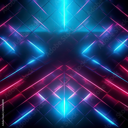 Abstract futuristic with glowing neon light 