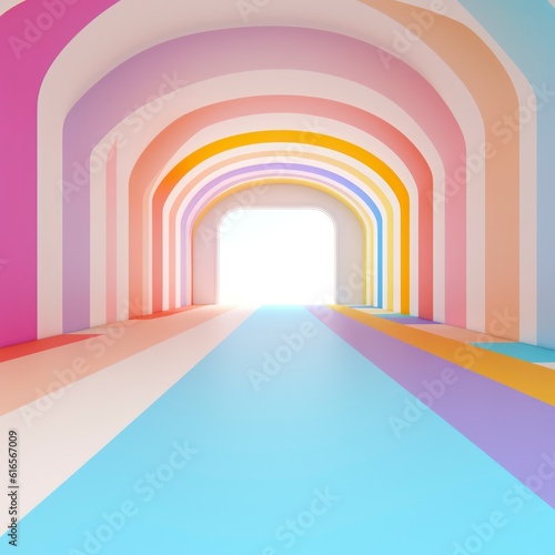 rainbow in a tunnel