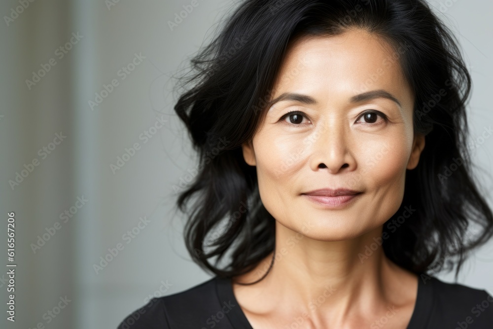 Portrait of an attractive Asian adult woman. AI generated, human enhanced Portrait of an attractive Asian adult woman. AI generated, human enhanced