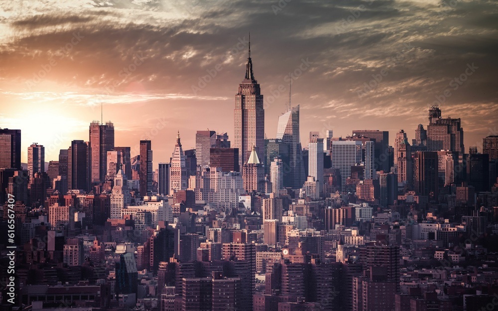 Fototapeta premium New York skyline Sunset