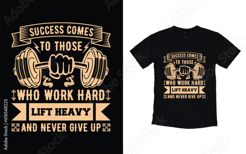 Gym t-shirt design, fitness typography t-shirt design, Crossfit motivational logo flat design, Vector Graphic Design,bodybuilder t-shirt design,
Inspiring motivational gym t-shirt design vector.