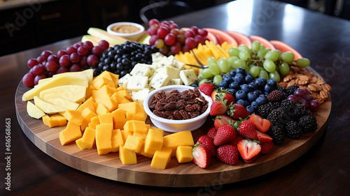 Cheese and fruit platter