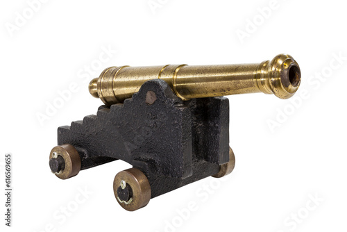 Vintage toy cannon isolated...