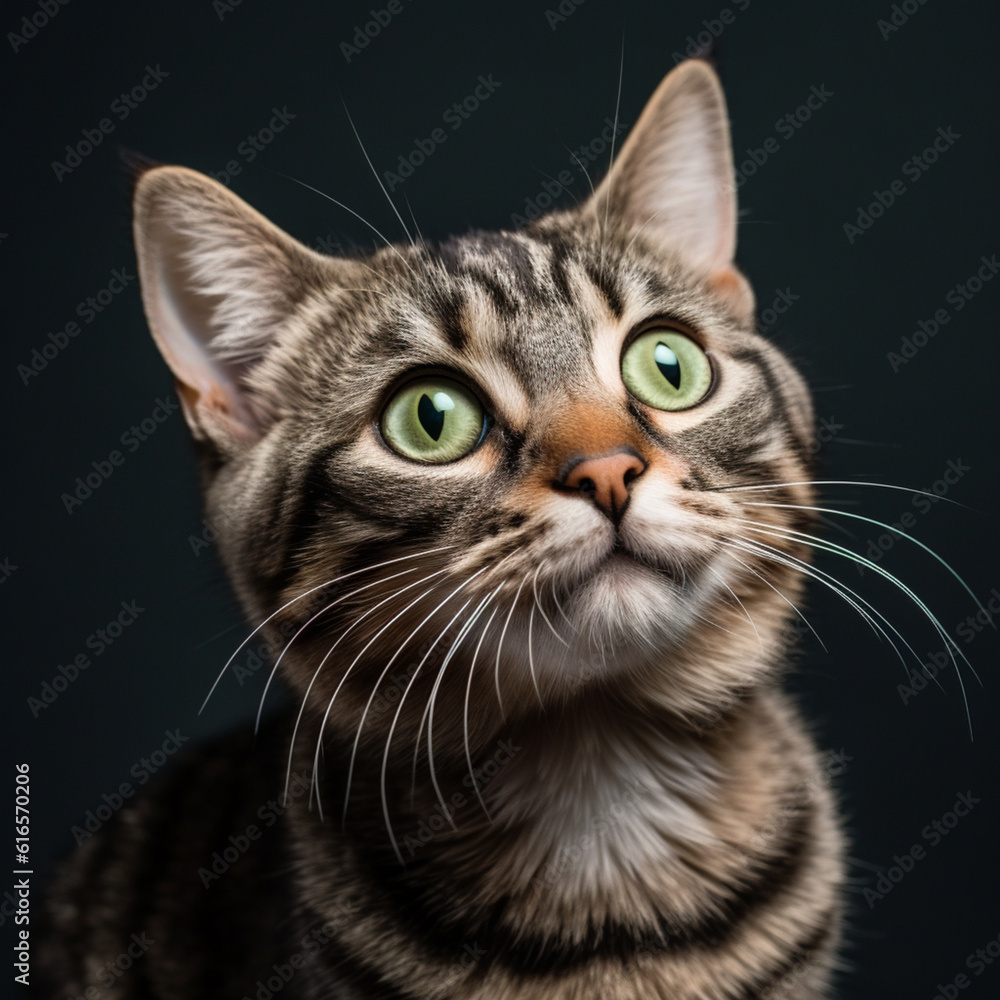 Portrait of a cat, Generative Ai Portrait of a cat, Generative Ai