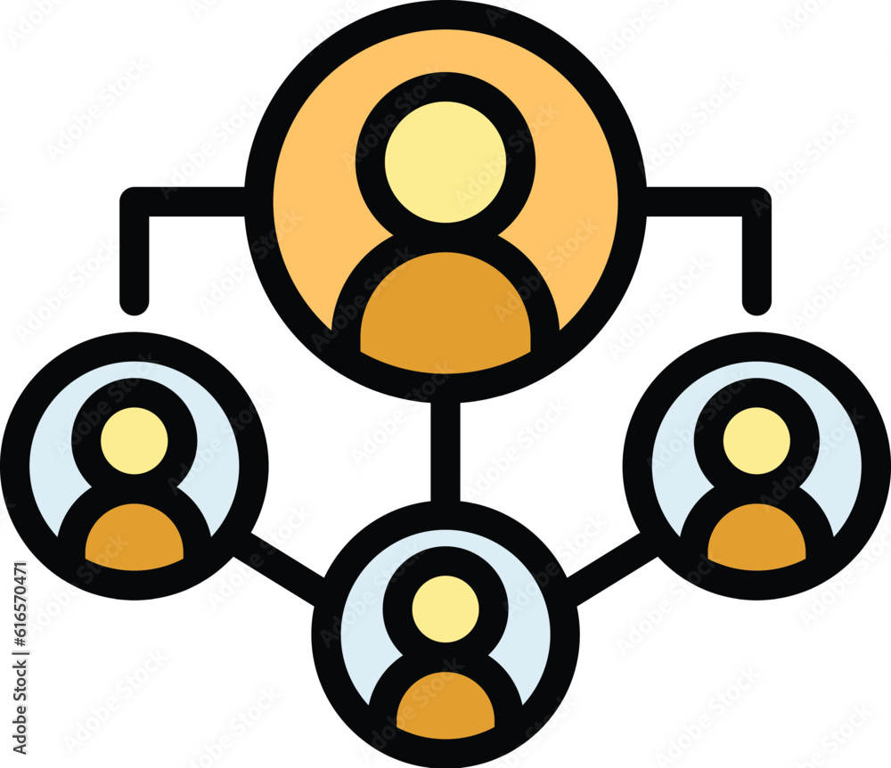 Office teamwork icon outline vector. Business people. Work team color flat Office teamwork icon outline vector. Business people. Work team color flat