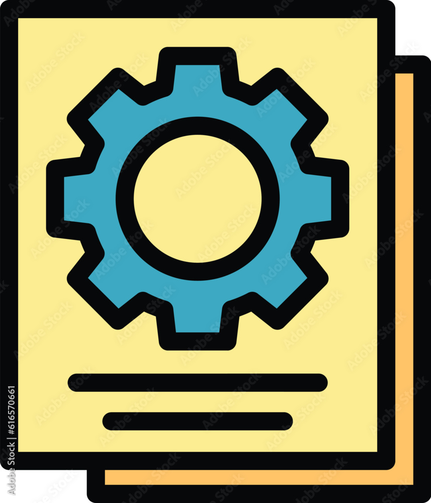 File management icon outline vector. Online teamwork. Work project color flat File management icon outline vector. Online teamwork. Work project color flat