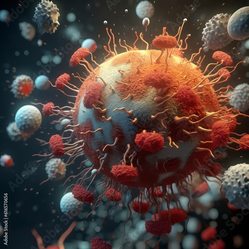immune system , virus background