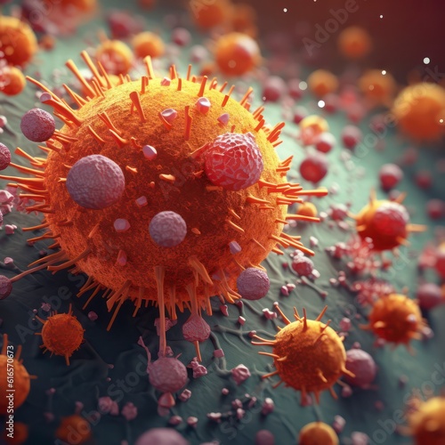 immune system , virus background