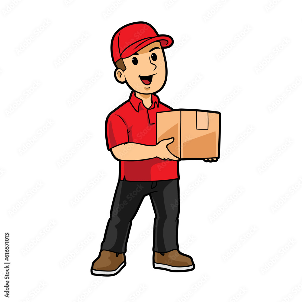 Courier Guy Cariying Two Box
