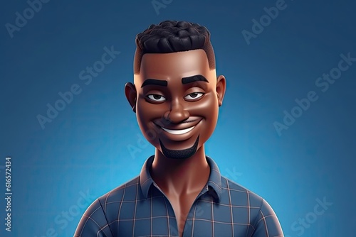 Black Man Data Analyst Good Looking Background With Copyspace Generative AI