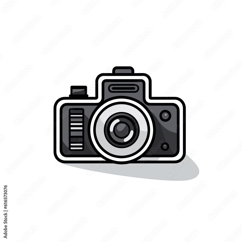 Video camera on white background
