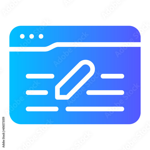 blogging gradient icon
