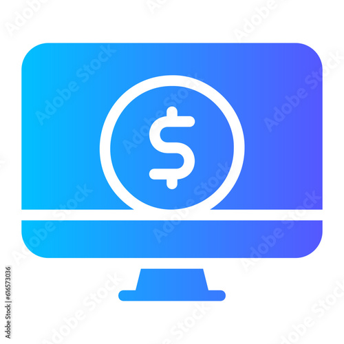 pay per click gradient icon