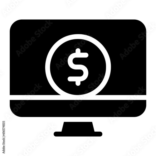 pay per click glyph icon