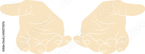 open arms hand gesture
