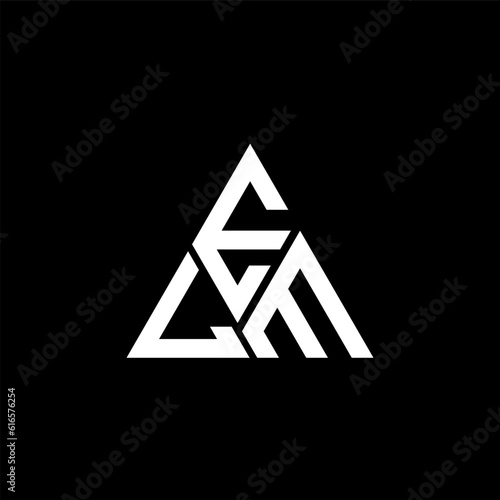 ELM letter logo abstract creative design. ELM unique design	