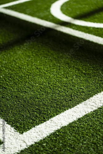 Turf with painted white lines (ID: 616576263)
