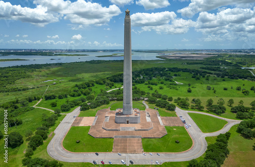 Aerial view of San Jacinto Battleground State Historic Site