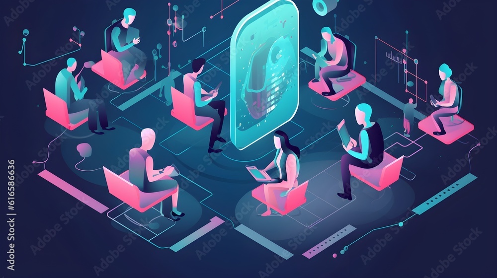 Fototapeta premium HR 2.0: Exploring the Future of Human Resources in a Digital Era