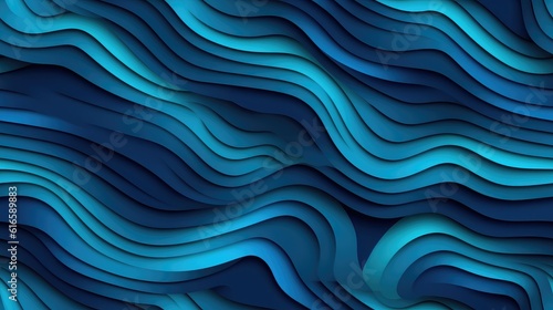 tale and blue wavey seamless pattern ocean waves seamless textured background wallpaper © AIPERA
