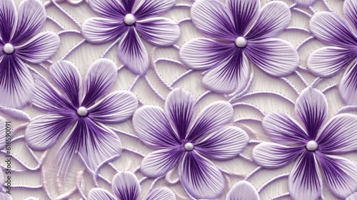 white and purple embroidery background