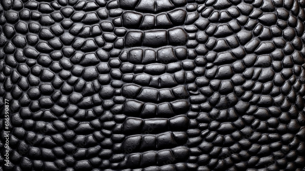 Background texture black leather reptiles. Generative Ai Background texture black leather reptiles. Generative Ai