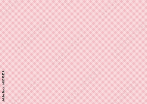 斜めチェック柄（背景グラフィック素材）ピンク