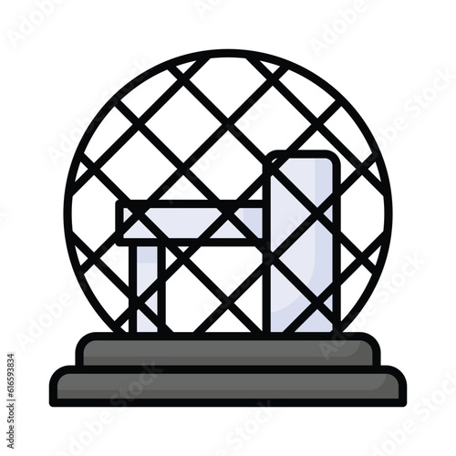 An icon of montreal biosphere in modern style, premium vector