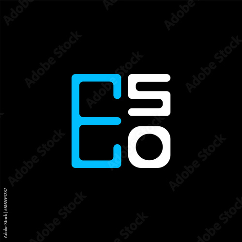 ESO letter logo abstract creative design. ESO unique design	