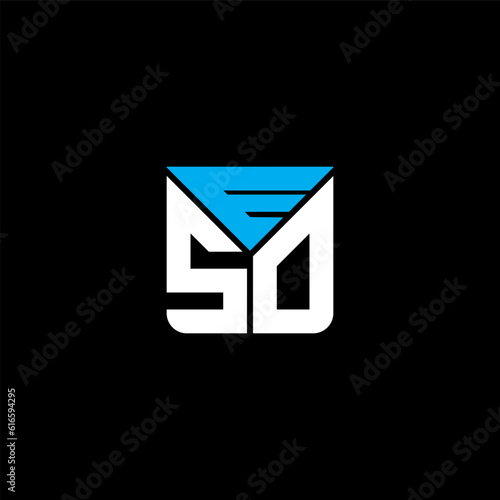 ESO letter logo abstract creative design. ESO unique design	