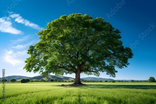 草原に佇む１本の大きな木 with generative ai