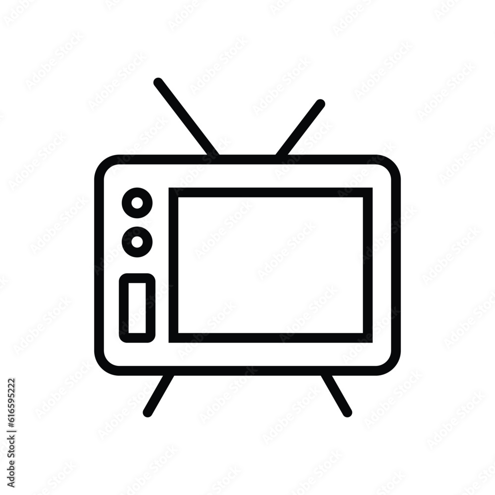 Antenna TV device vector icon Antenna TV device vector icon