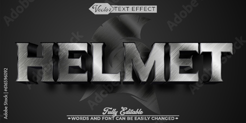 Silver Gladiator Helmet Editable Text Effect Template