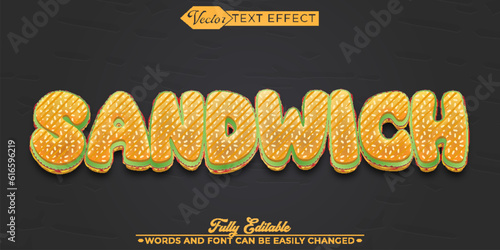 Sandwich Editable Text Effect Template