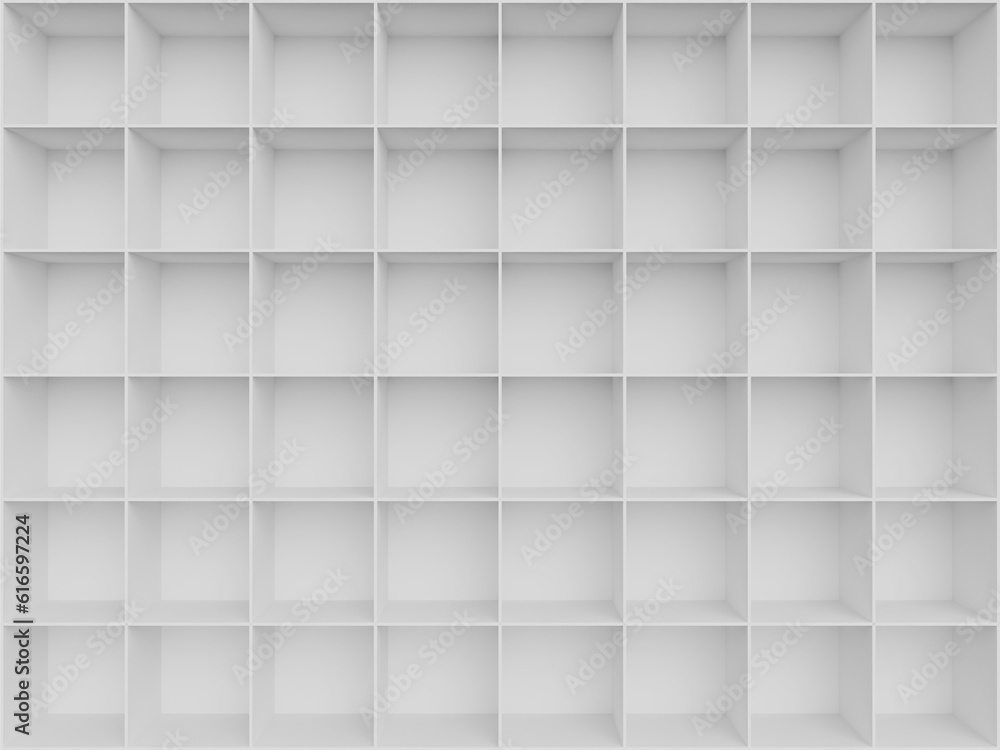 3d clean white minimalist line cube pattern background wallpaper