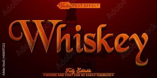 Whiskey Editable Text Effect Template