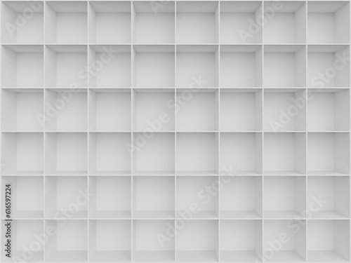 3d clean white minimalist line cube pattern background wallpaper