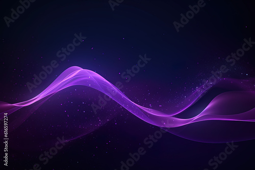 abstract futuristic background with blue purple glowing neon moving high speed wave lines