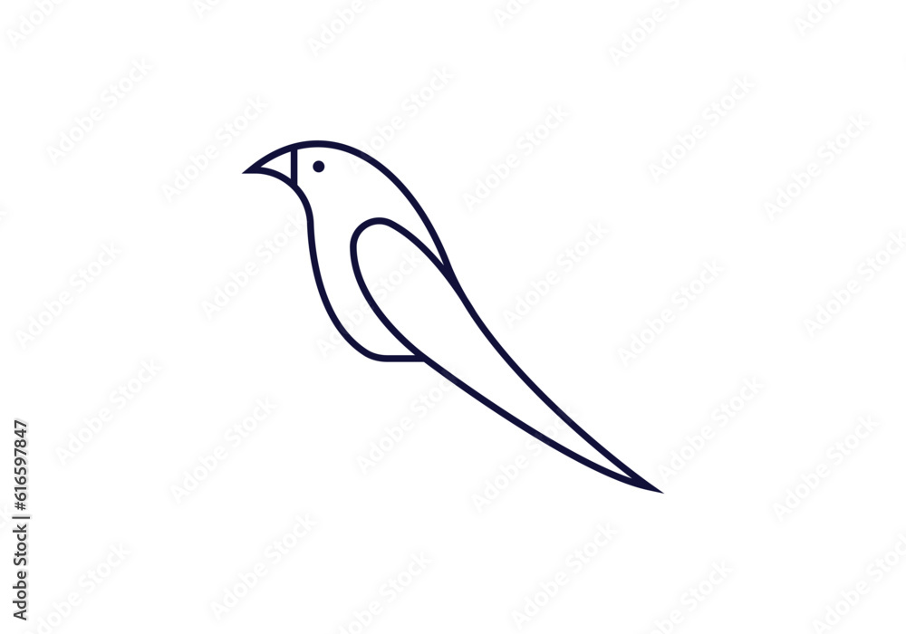 Obraz premium bird shape isolated on white background