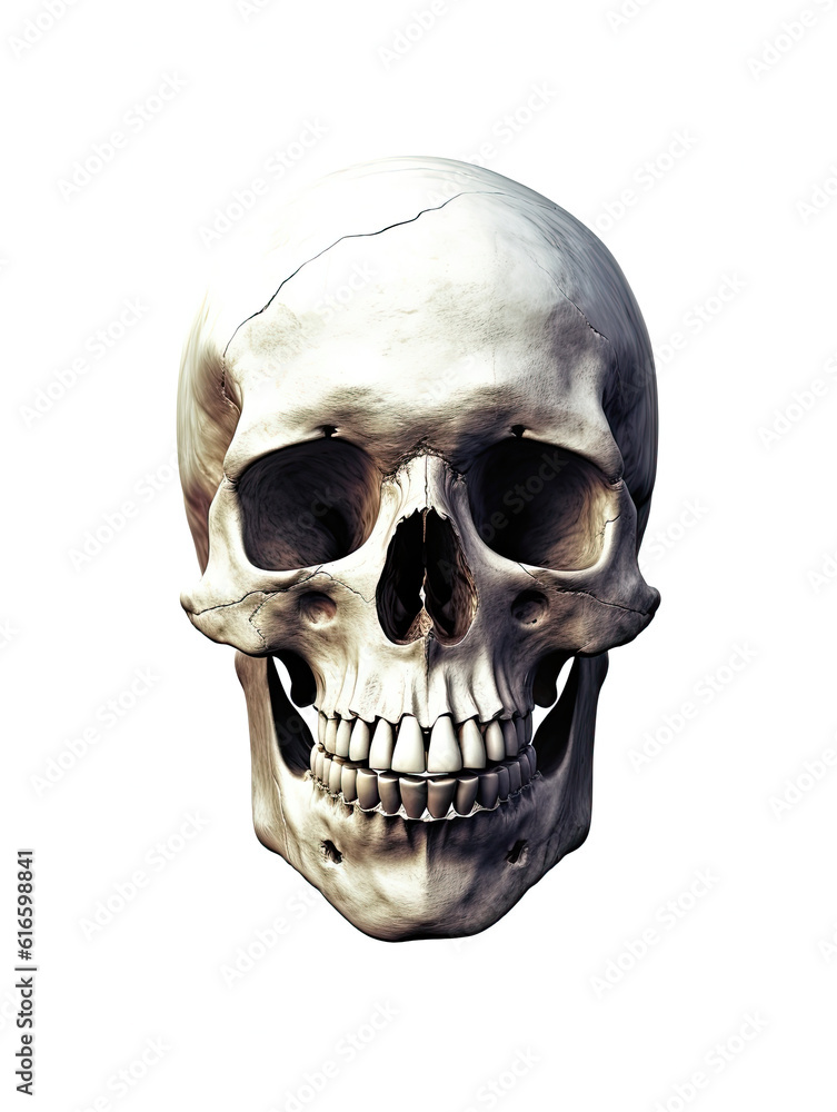 Realistic Skull, Logo, Wall Art, Bones, Halloween. Generative AI Realistic Skull, Logo, Wall Art, Bones, Halloween. Generative AI