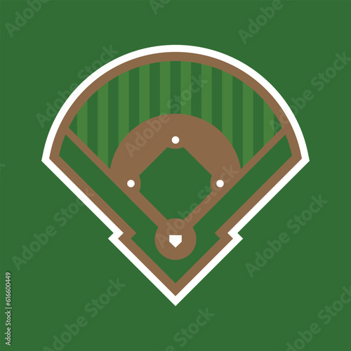 Baseball Field icon. Flat Illustration of Baseball Field Icon Design.
