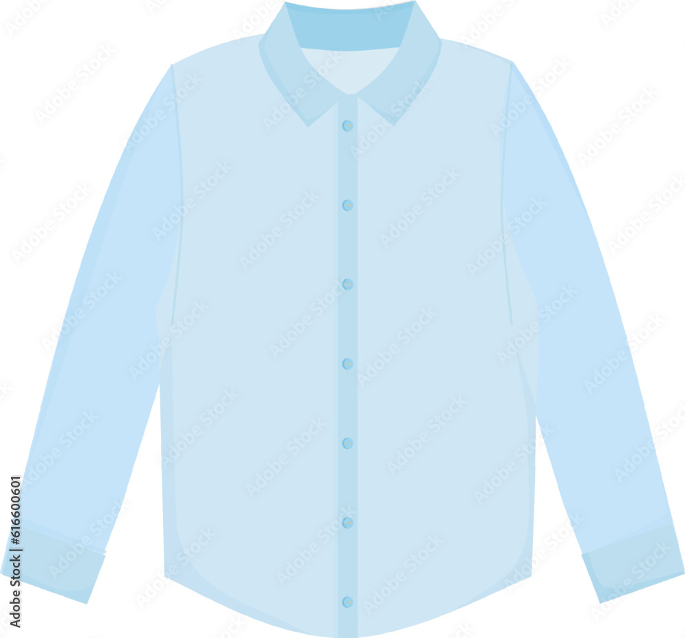 Men's shirt.Button-down long sleeve shirt. Basic wardrobe. Office wear. Vector illustration. Men's shirt.Button-down long sleeve shirt. Basic wardrobe. Office wear. Vector illustration.